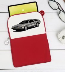 BK Gift Klasik Araç Tasarımlı Taşınabilir Koruyucu Tablet Kılıfı & Organizer Çanta - Kırmızı-6