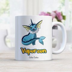 Kişiye Özel Pokemon Vaporeon Beyaz Kupa Bardak
