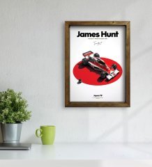 BK Gift Formula 1 Tasarımlı Doğal Masif Ahşap Çerçeveli Tablo 45x65cm-7