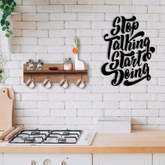 BK Home Doğal Ahşap Raflı Dekoratif Fincan Askılığı ve Duvar Süsü-14