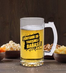 Babalar Gününe Özel Dünyanın En Yakışıklı Babası Bira Bardağı - 1