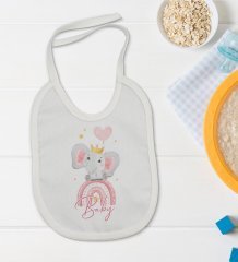 BK Kids Baby Tasarımlı Bebek Body Zıbın ve Mama Önlüğü Hediye Seti - Model 3