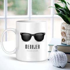Kişiye Özel Mesleki Menajer Beyaz Kupa Bardak - 001