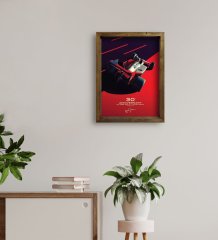 BK Gift Formula 1 Tasarımlı Doğal Masif Ahşap Çerçeveli Tablo 45x65cm-6