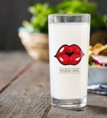 Kişiye Özel Renkli Baskılı Dudak Rakı Bardağı-1