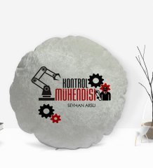 Kişiye Özel İsimli Kontol Mühendisi Tasarımlı Dekoratif Kırlent Yastık-1