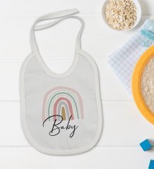 BK Kids Baby Tasarımlı Bebek Body Zıbın ve Mama Önlüğü Hediye Seti - Model 1