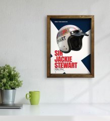 BK Gift Formula 1 Tasarımlı Doğal Masif Ahşap Çerçeveli Tablo 45x65cm-5