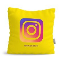 Kişiye Özel Instagram Sarı Yastık