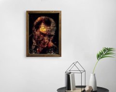BK Home Atatürk Tasarımlı Doğal Masif Ahşap Çerçeveli Tablo-8