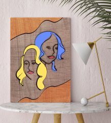 BK Home Woman Line Tasarımlı Kanvas Tablo 30x50cm-2