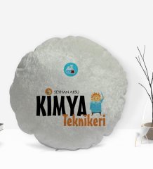Kişiye Özel İsimli Kimya Teknikeri Tasarımlı Dekoratif Kırlent Yastık-1