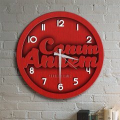 Kişiye Özel Canım Annem Tasarımlı Ahşap Yuvarlak Duvar Saati - 7