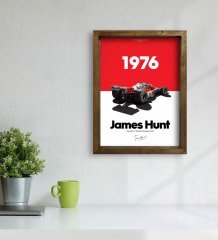 BK Gift Formula 1 Tasarımlı Doğal Masif Ahşap Çerçeveli Tablo 45x65cm-3