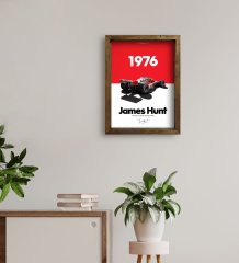 BK Gift Formula 1 Tasarımlı Doğal Masif Ahşap Çerçeveli Tablo 45x65cm-3