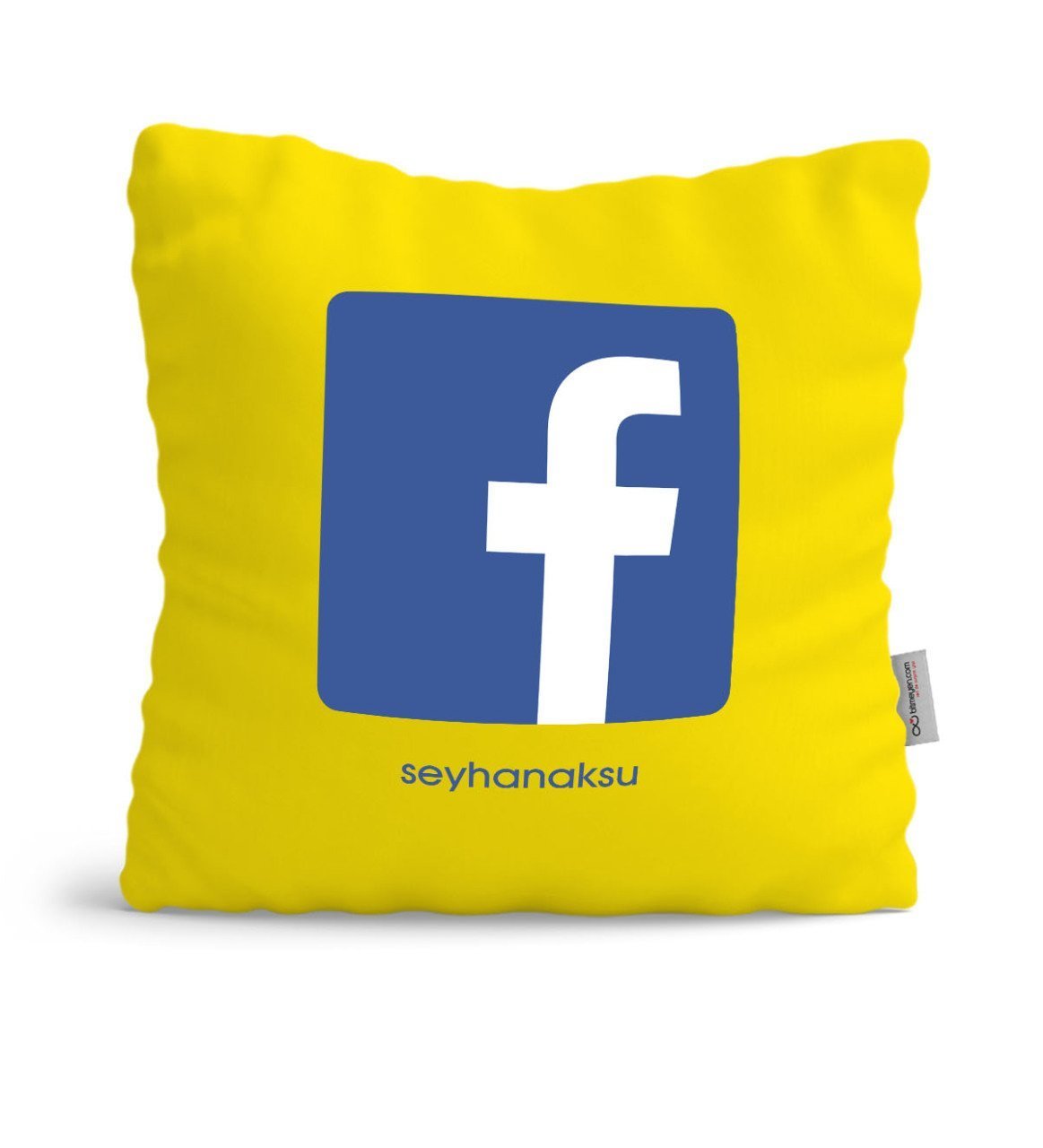 Kişiye Özel Facebook Sarı Yastık