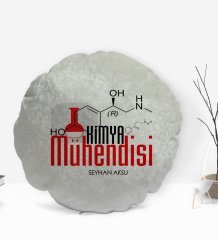 Kişiye Özel İsimli Kimya Mühendisi Tasarımlı Dekoratif Kırlent Yastık-2