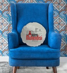 Kişiye Özel İsimli Kimya Mühendisi Tasarımlı Dekoratif Kırlent Yastık-2