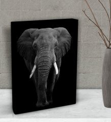 BK Gift Fil Tasarımlı Dekoratif Mini Kanvas Tablo 15x20cm-1