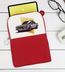 BK Gift Klasik Araç Tasarımlı Taşınabilir Koruyucu Tablet Kılıfı & Organizer Çanta - Kırmızı-1