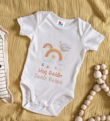 BK Kids Hoş Geldin Bebek Tasarımlı Beyaz Bebek Body Zıbın-10