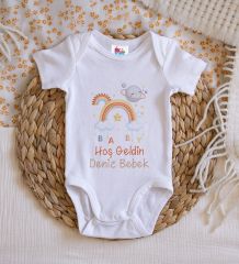 BK Kids Hoş Geldin Bebek Tasarımlı Beyaz Bebek Body Zıbın-10