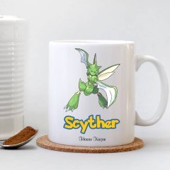 Kişiye Özel Pokemon Scyther Beyaz Kupa Bardak