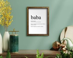 BK Home Godfather Baba Tasarımlı Doğal Masif Ahşap Çerçeveli Tablo-7