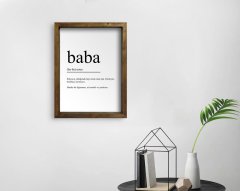 BK Home Godfather Baba Tasarımlı Doğal Masif Ahşap Çerçeveli Tablo-7