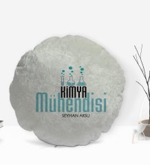 Kişiye Özel İsimli Kimya Mühendisi Tasarımlı Dekoratif Kırlent Yastık-1