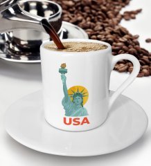 BK Gift USA Tasarımlı Türk Kahvesi Fincanı - Model 1