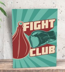 BK Gift Fight Club Tasarımlı Dekoratif Mini Kanvas Tablo 15x20cm-1