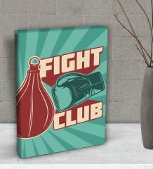 BK Gift Fight Club Tasarımlı Dekoratif Mini Kanvas Tablo 15x20cm-1
