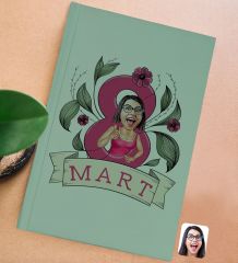 BK Gift 8 Mart Karikatürlü Sert Kapaklı Yeşil Lastikli Defter , Arkadaşa Hediye, Yeni İş Hediyesi, Doğum Günü Hediyesi-2