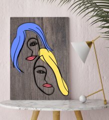 BK Home Woman Line Tasarımlı Kanvas Tablo 30x50cm-1
