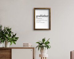 BK Home Godfather Baba Tasarımlı Doğal Masif Ahşap Çerçeveli Tablo-6
