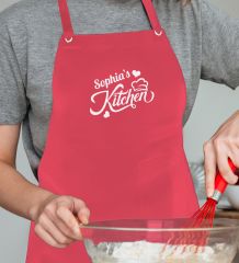 BK Gift Kişiye Özel İsimli Chef Tasarımlı Profesyonel Kırmızı Mutfak Önlüğü, Aşçı Önlüğü, Şef Önlüğü, Arkadaşa Hediye-12