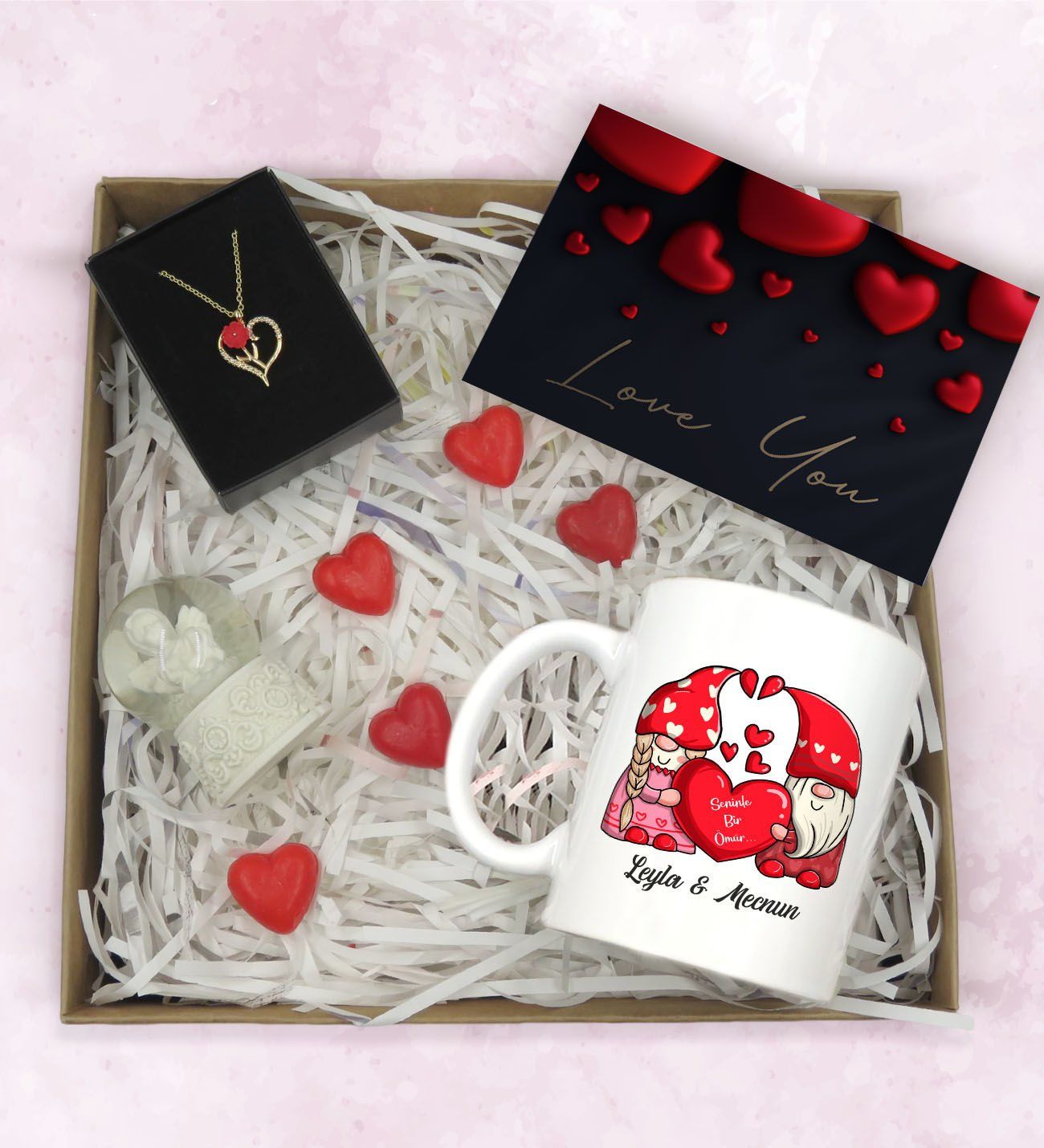 BK Gift Sevgiliye Özel Hediye Seti-4-2, Yıl Dönümü Hediyesi, İsimli Kupa, Sevgiliye Hediye, Sevgililer Günü Hediyesi