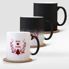 Kişiye Özel Sihirli Kupa Bardak (Sevgililer Günü Temalı-57)