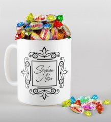 Kişiye Özel İsimli Kupa ve Haribo Fruitbons Şeker Hediye Seti-1