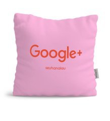Kişiye Özel Google Plus Pembe Yastık