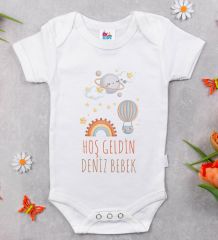 BK Kids Hoş Geldin Bebek Tasarımlı Beyaz Bebek Body Zıbın-7