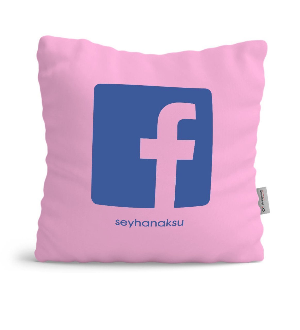 Kişiye Özel Facebook Pembe Yastık