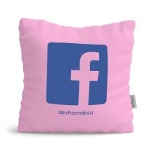 Kişiye Özel Facebook Pembe Yastık