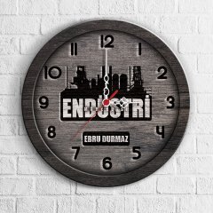 Kişiye Özel Mesleki Endüstri Mühendisi Ahşap Duvar Saati - 1
