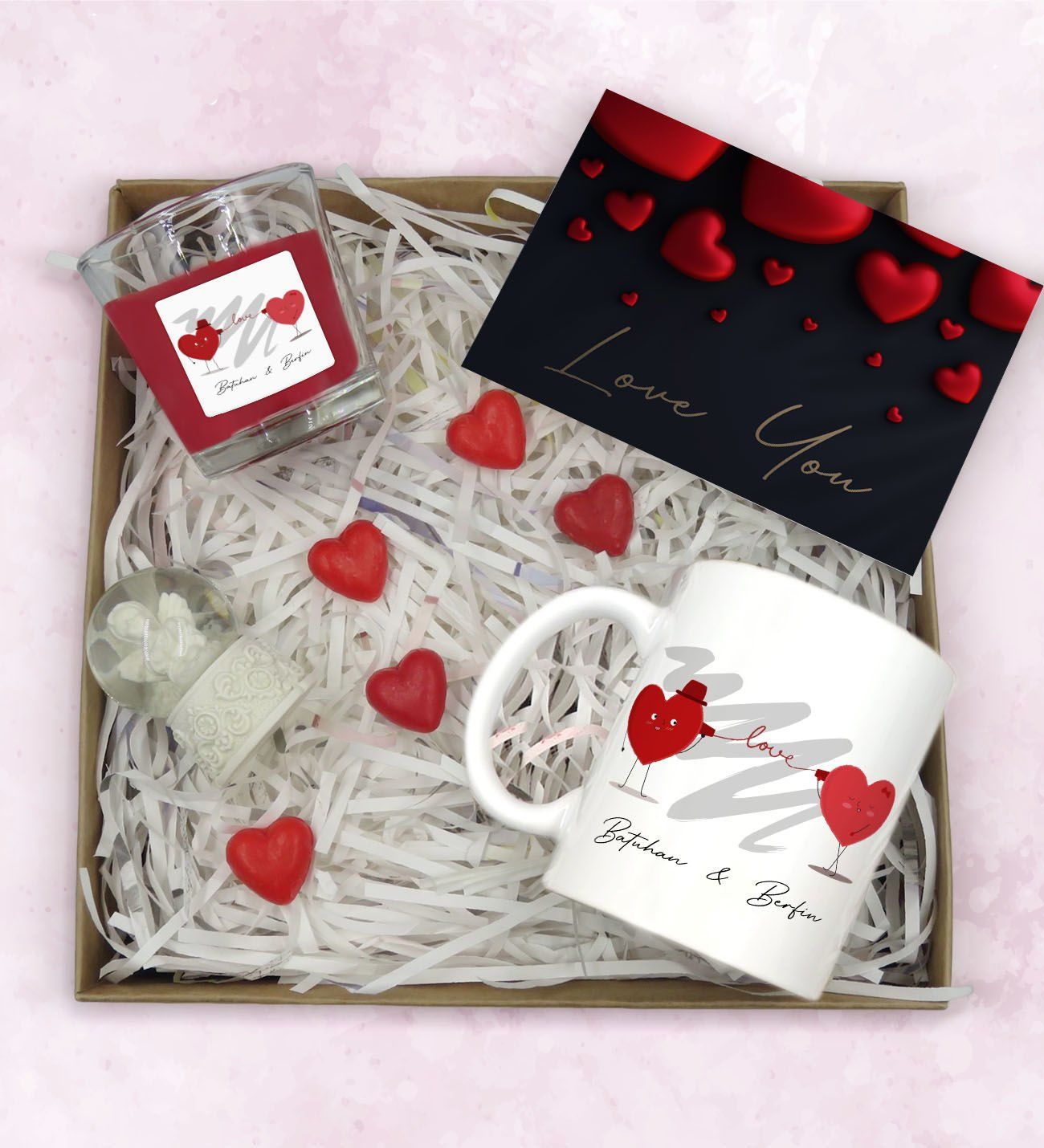 BK Gift Sevgiliye Özel Hediye Seti-3-6, Yıl Dönümü Hediyesi, İsimli Kupa, Sevgiliye Hediye, Sevgililer Günü Hediyesi