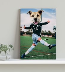 Evcil Dostlara Özel Futbolcu Tasarımlı Portre Kanvas Tablo 30x50cm-2