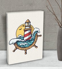 BK Gift Dümen Tasarımlı Dekoratif Mini Kanvas Tablo 15x20cm-1