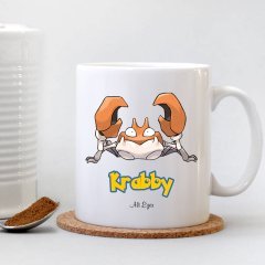 Kişiye Özel Pokemon Krabby Beyaz Kupa Bardak