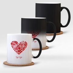 Kişiye Özel Sihirli Kupa Bardak (Sevgililer Günü Temalı-53)